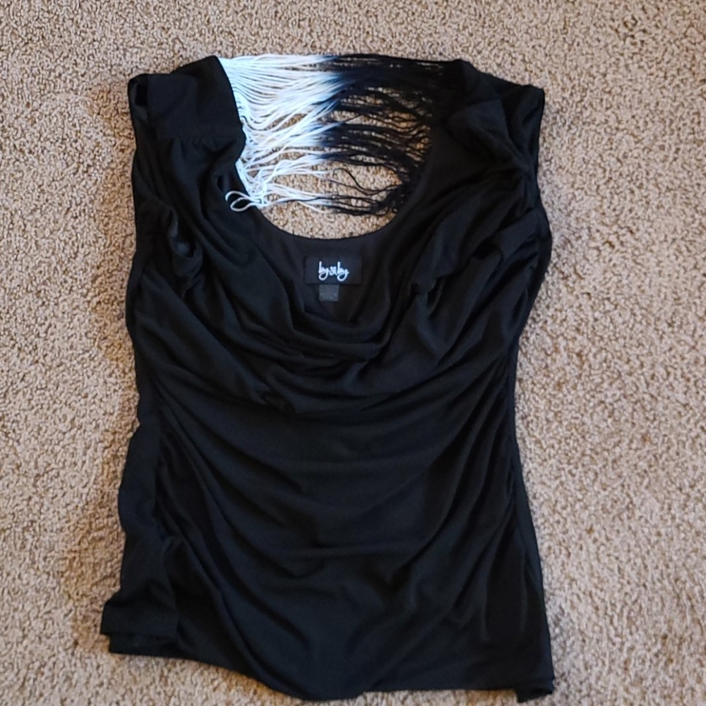 Black cowl blouse